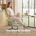 thumbnail image 5 of Waleaf Ergonomic Cross Legged Office Chair, Boucle ADHD & Meditation Chair for Adult, Lumbar Support Swivel Wide Seat, Yoga & Kneeling chair, 5 of 11