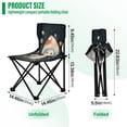 thumbnail image 3 of Outdoor Folding Chair 14.46x14.46x22.83 Inches, Camping Folding Chair Easy to Carry Ideal for Outdoor Picnics Camping Park Fishing Cartoon Magic Mushroom, 3 of 8