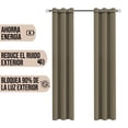 thumbnail image 2 of Cortinas Black Out Castelog Color Caqui con Argollas C8074, 2 of 6