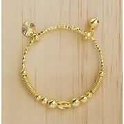 American Designs 14K Gold-Plated Bangle Bracelet Expandable Adjustable Baby Kids Jewelry
