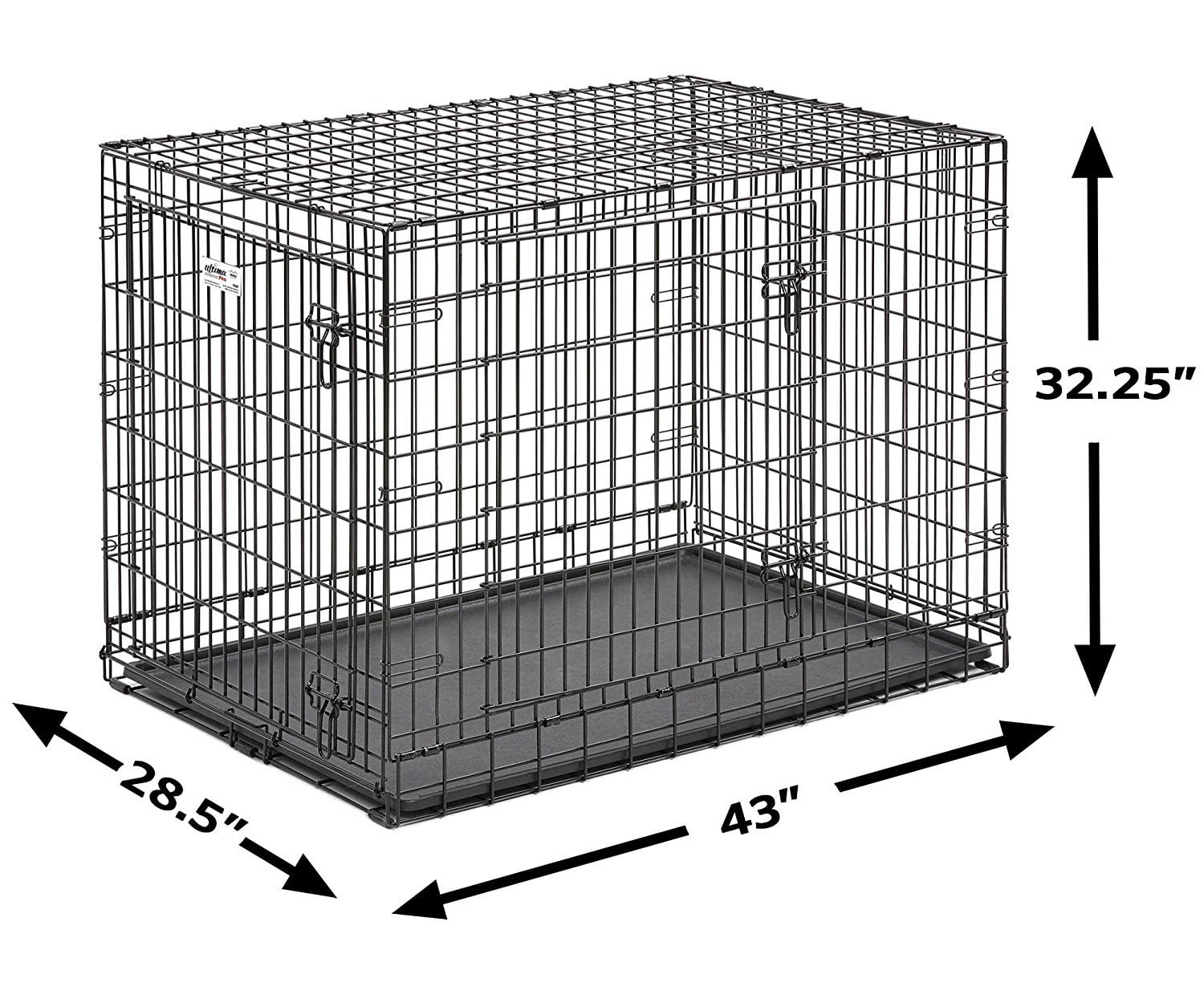 Ultima Pro 42-inch Double Door Folding Wire Dog Crate