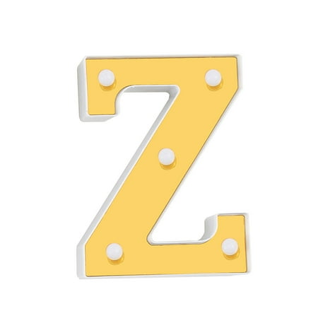 

GiliGiliso Clearance Alphabet LED Letter Lights Light Up White Plastic Letters Standing Hanging