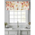 thumbnail image 4 of Maple Leaf Valances for Windows Fall Fallen Leaves Branch Vintage Linen Autumn Rod Pocket Curtains Valance Short Window Treatment Drapes for Living Room, Bedroom Bathroom 56"&nbsp;W x 16" L, 4 of 5