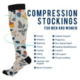 thumbnail image 2 of FORMRS Womens Knee High Socks Casual Long Thick Travel Daily Wear, 2 Pairs, Acorn Leaves Pattern, 2 of 6