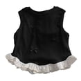 thumbnail image 3 of Mnyotv Toddler Girls Summer Clothes Sleeveless Ruffle Hem Tank Tops with Bow Casual Crewneck T Shirts Size 18-24 Months, 3 of 7