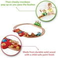 thumbnail image 5 of Hape: Music & Monkeys Railway - 19 pc Wooden Train Set, Jungle-Themed Musical Toy, Xylophone Melody Track, Brightly Colored, Toddlers & Kids 18 Mo+, 5 of 8