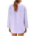 thumbnail image 6 of Gamivast Striped Shirts for Women Button Down V Neck Long Sleeve Casual Loose Tunic Tops for Leggings Comfort Fit Fall Fashion Blouses Work Office Everyday Wear, 6 of 6