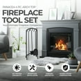 thumbnail image 3 of Panacea 4 Piece Arch Top Fireplace Tool Set w/Brush, Shovel, Poker & Stand, 3 of 6