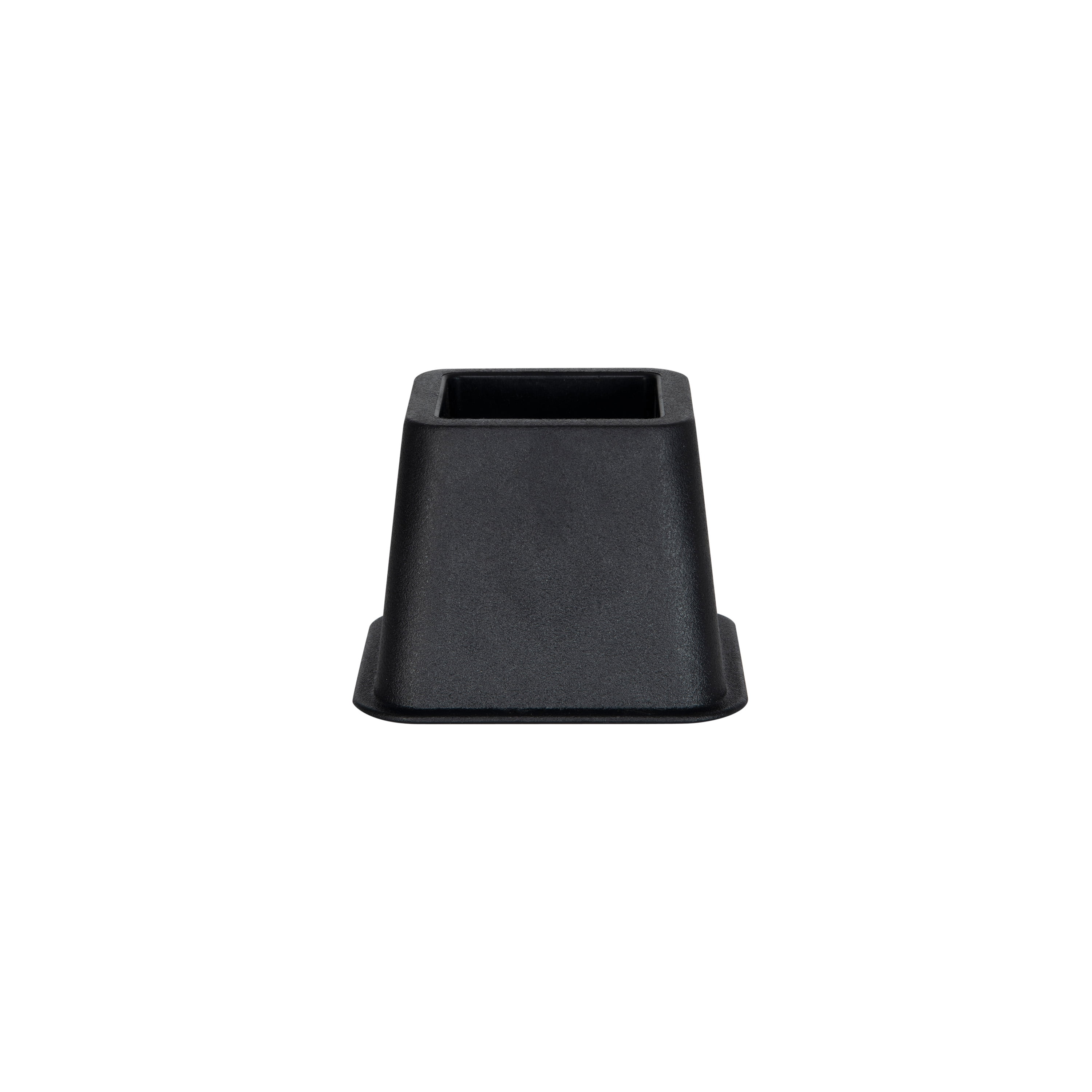 Simplify 8 Piece Plastic Adjustable 3", 5", or 8" Bed Risers Set, 4.5" x 4.5", Black