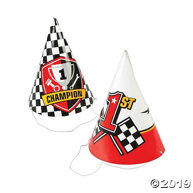 Race Car Party Cone Hats