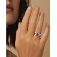thumbnail image 7 of King Will 316L Stainless Steel Wedding Band for Men Women-7mm Width Silver Plated Wedding Ring With Colourful Cubic Zircon Inlay Comfort Fit and Durable Size 12, 7 of 7