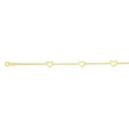thumbnail image 2 of JewelStop 14K Yellow Gold Element:6x5mm Shiny Fancy Stationed Heart Bracelet, Lobster Clasp, 2 of 3