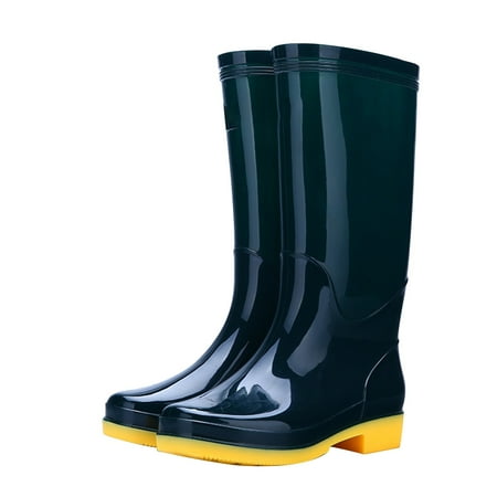 

Kuluzego Adult High-Top Non-Slip and Waterproof Rain Boots with Velvet and Wear-Resistant