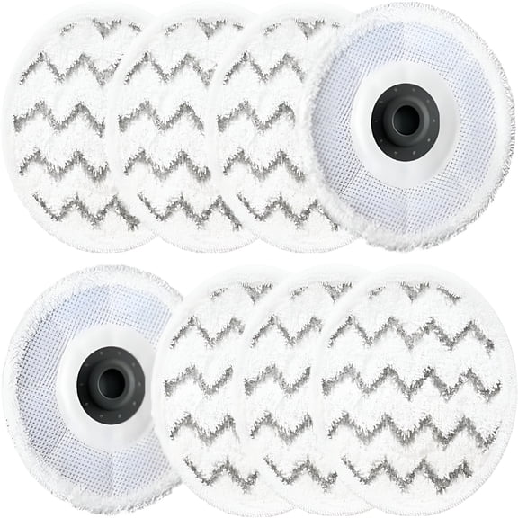 ACDANC Replacement Rotating Mop Pads Compatible with SpinWave SmartSteam Scrubbing Steam Mop (8 Pack)