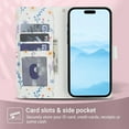 thumbnail image 6 of Dteck for iPhone 17 Wallet Case with Card Holder, Shockproof PU Leather Flip Cover with RFID Blocking Protective Phone Case with 3 Card Slots Kickstand & Wrist Strap for Women and Men, E, 6 of 8
