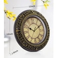 thumbnail image 3 of VOCOO 12 Inch Silent Wall Clocks, Battery Operated Retro Wall Clock Decorative for Living Room Kitchen Bathroom Bedroom Gold, 3 of 13