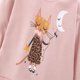 thumbnail image 5 of Sudaderas de cuento de hadas para niñas de 2 a 7 metros de salto, ropa de bebé de manga larga para otoño y primavera, camisetas con capucha para niños pequeños con gatos y luna, 5 of 5