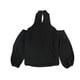 thumbnail image 2 of bar III Womens Keyhole Cold Shoulder Blouse, deepblack, XL, 2 of 2