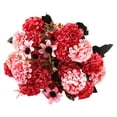 thumbnail image 2 of Hydrangea Artificial Flowers, Large Realistic Long Stem Faux Hydrangea Bouquets Flowers Arrangements for Home Office Wedding Centerpieces DIY Decor, Red, 2 of 9
