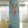 thumbnail image 2 of Escultura de pared con cabeza de animal, decoración de pared, conejo, ciervo, oso, zorro, cabeza de Mickey con gafas, colgante de animal de resina -C, 2 of 5