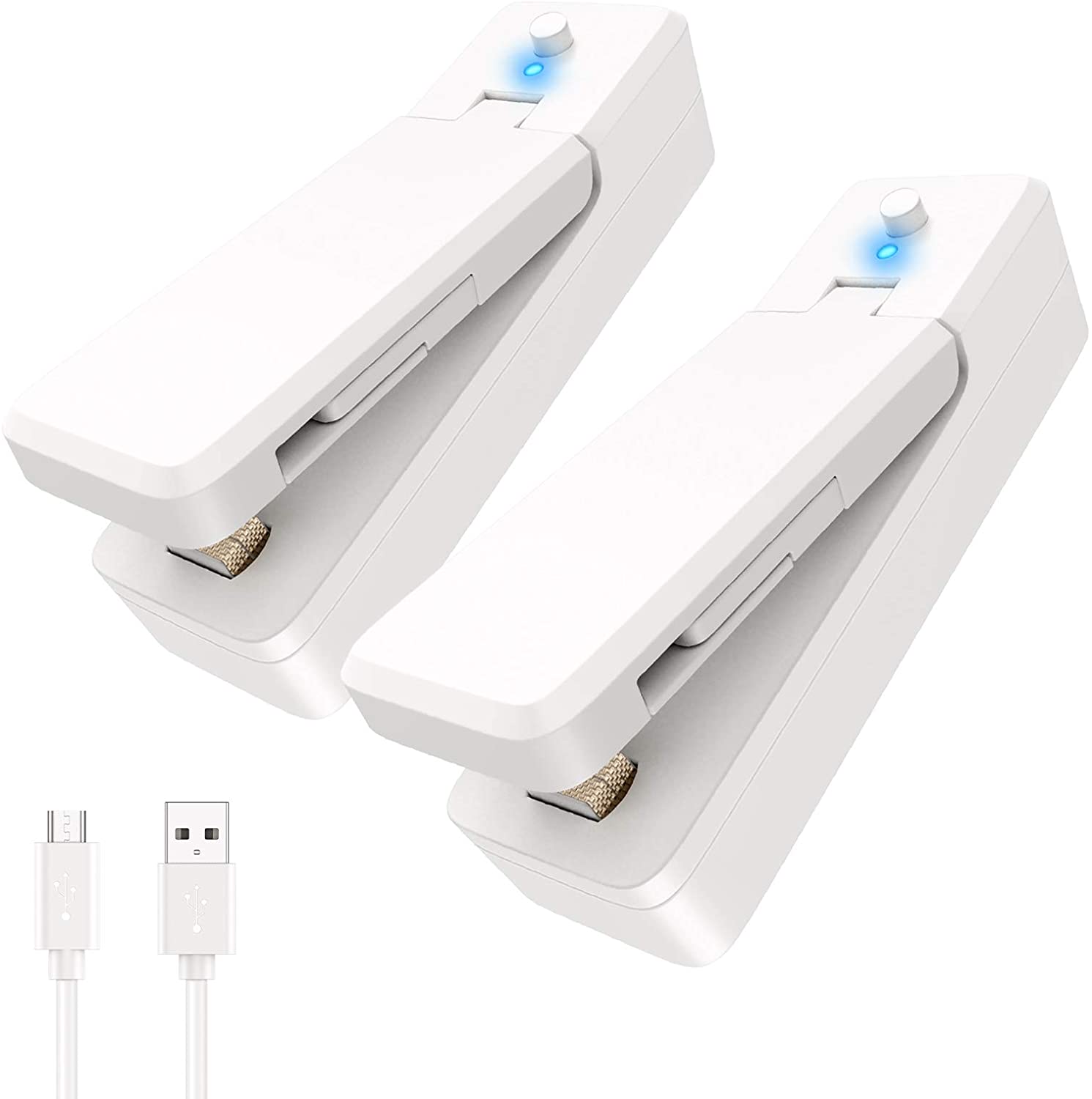 Mini Bag Sealer, 2 in 1 Heat Sealer and Cutter, Rechargeable Portable