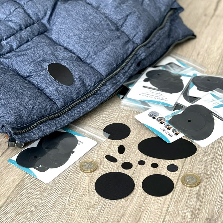 Down Jacket Repair Patches - Self Adhesive Repair Patches for Clothing,  Coat Repair Patch & Puffer Jacket Patches - Easy to Use, Soft, Waterproof  Fabric, Tear-Resistant Rip-Stop Nylon Fabric - Black 