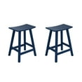 thumbnail image 2 of GARDEN 24" Inches Adirondack Plastic Outdoor Bar Stools (Set of 2), Navy Blue, 2 of 7