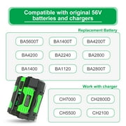 بطارية ليثيوم أيون Sunbat 56 فولت 10.0 أمبير بديلة لـ Ego Ba2800 Ba4200 Ba1400 متوافقة مع جميع أدوات الطاقة 56 فولت