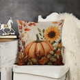 thumbnail image 5 of pumpkin sunflowers leavesLinen toss pillowcase decoration pillowcase gifting preferred 24x24 inch cushion cover sofa pillowcase sofa bedroom living room car, 5 of 6