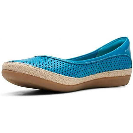 Clarks 26152452: Women's Danelly Adira Turquoise Ballet Flat (7 B(M) US Women)