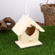 thumbnail image 2 of Nido de pájaro de madera, nido colgante de madera para pájaros, nido con forma de casa para pájaros, lugar donde viven los pájaros, 2 of 7