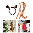 thumbnail image 4 of Tocado Con Orejas De Tigre Y Cola Larga Para Danza De Halloween Yinane  Accesorios de cosplay, 4 of 8