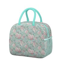 Womens Pioneer Flower Floral Print Pattern Lunch Box for Work,Insulated Lunch Bag for Women,Loncheras Para Mujer,Leakproof Adult Lunch Bag for Work,Beach,Travel,Picnic,Camping