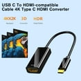 thumbnail image 3 of USB C to Female HDMI Adapter, 4K HD Converter Cable for MacBook, PC, Phone, TV & Monitor, 3 of 8