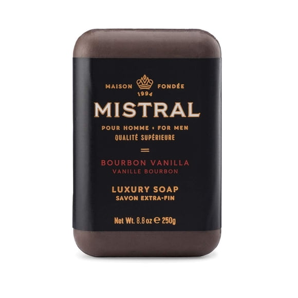 Mistral Jabón en Barra Orgánico Bourbon Vainilla Grande Exfoliación Natural