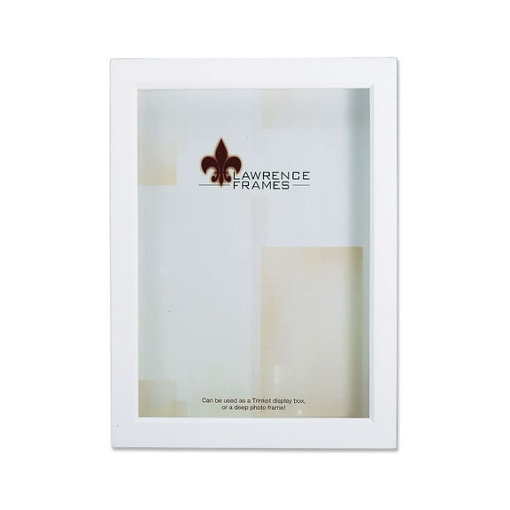 Lawrence Frames 4" x 6" Wood Treasure Box Shadow Box Picture Frame White (795246)