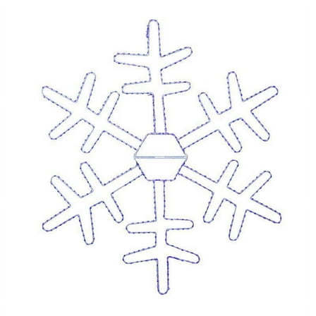 Celebrations LED Blue Snowflake Silhouette 18 in. Hanging Decor