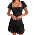thumbnail image 2 of Gupgi Lace Dress for Women Ruffle A Line Flowy Mini Dresses Clubwear, 2 of 6