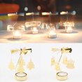 thumbnail image 3 of Rotating Gold Candle Holder, Spinning Carrousel Tea Light Stand for Wedding, Dinner, Party & Home Decor, 3 of 9