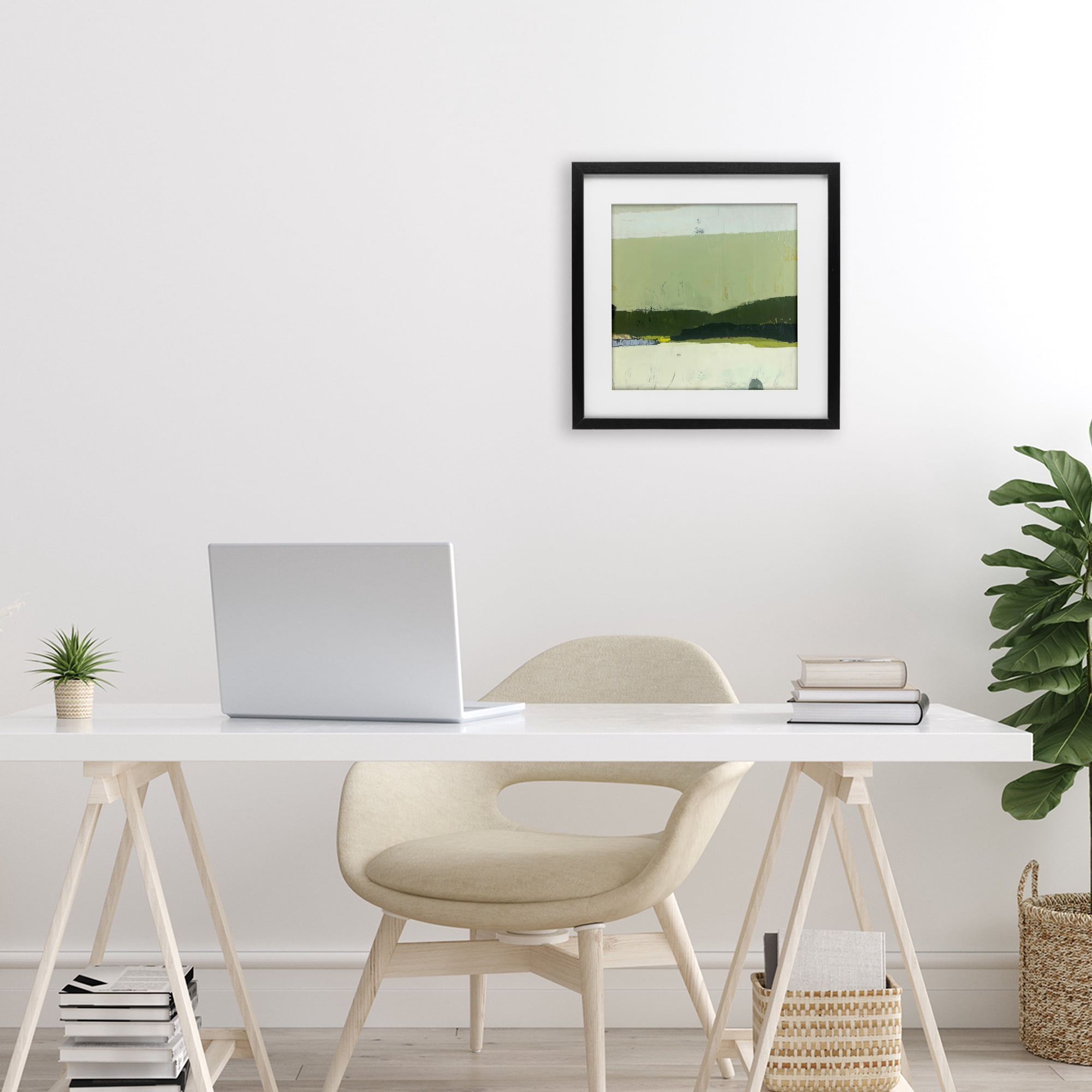 Stupell Industries Bloom Serene Layered Landscape Black Framed Print Under Glass, design by Julia Foug