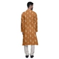 thumbnail image 3 of Atasi Designer Kurta Pajama For Men Printed Angrakha Style Casual Summer Clothing, 3 of 5