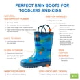 thumbnail image 3 of OAKI Kids Waterproof Rubber Rain Boots with Easy-On Handles. Toddler (1-4 Years) 7 Toddler Sharks & Turtles, 3 of 3