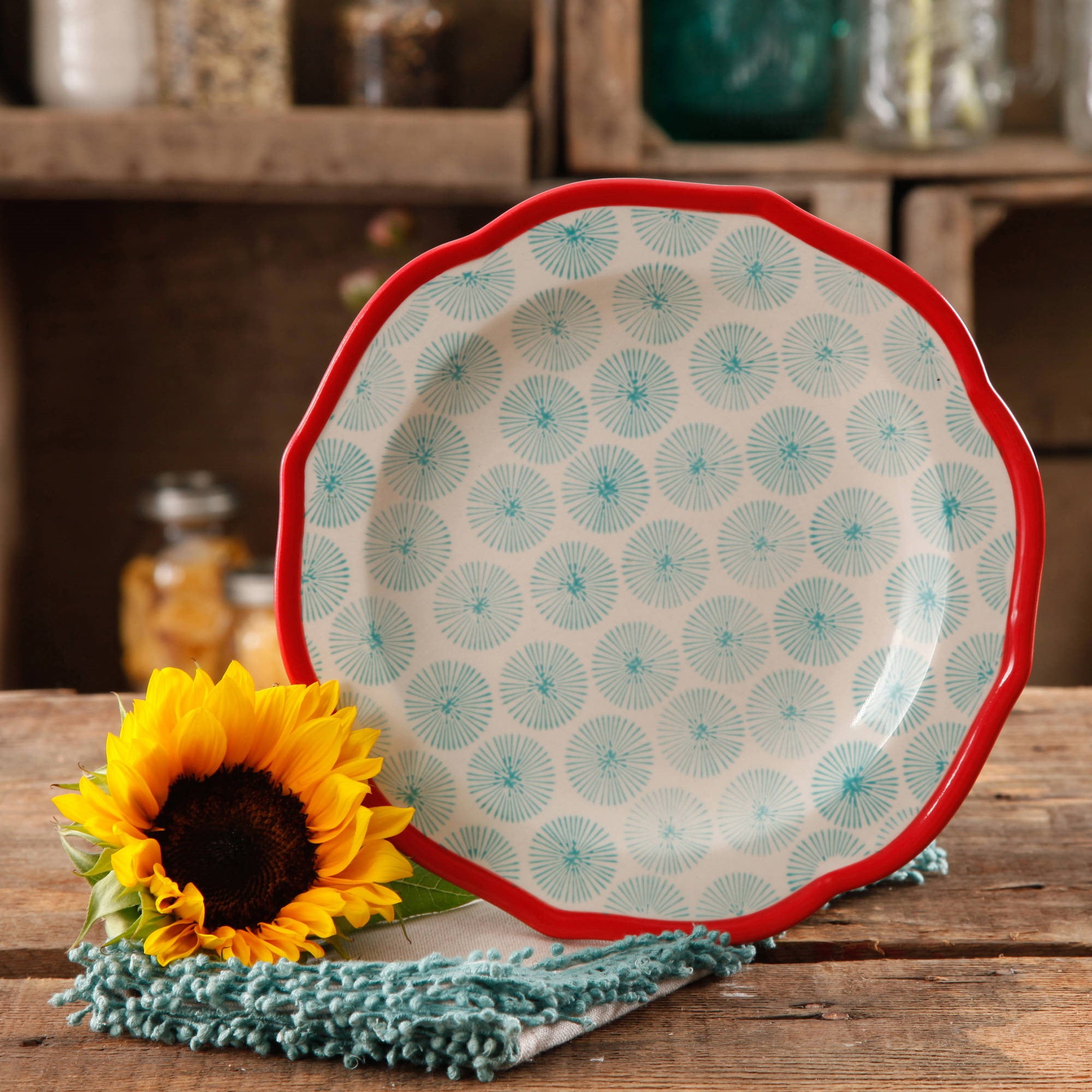 8.75 Certified International Paris Sunflower Salad//Dessert Plates Multicolor 8.75 25281SET//4 Set of 4