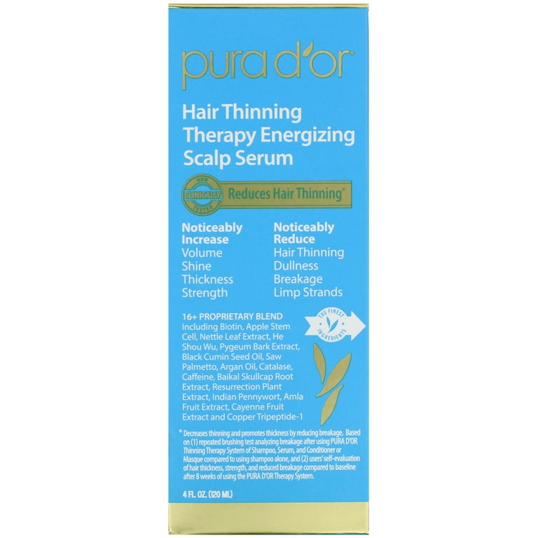 Pura D'or Hair Thinning Therapy Energizing Scalp Serum - 4 Fl Oz : Target