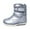 C-Silver216, variant on DHFJKG Girls' Winter Thickened Snow Boots Non Warm Comfortable Solid Color Shoes Autumn Stylish Shoes