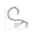 thumbnail image 2 of Stainless Steel Heart Charm Link Bracelet 8 Inches, 2 of 4