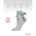 thumbnail image 6 of MeMoi Women's Bonny Floral Ribbon Cotton Blend Anklet Sock - Womens - Female, One Size, Alloy, 6 of 7