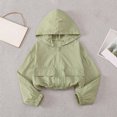 thumbnail image 2 of Chaqueta Ligera de Verano Color Sólido de las Niñas con Capucha de Moda Y Versátil para Niños Chaqueta Ligera, 2 of 9