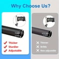 thumbnail image 5 of Curtain Rods For Windows, Modern Decorative Brass Drapery Rods, Heavy Duty Curtain Rods, Black Curtain Rods For Bedroom, Living Room, Patio, Kitchen, Farmhouse, Adjustable Easy Install Curtain Rods, 5 of 6