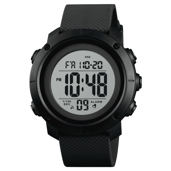 Explojoy Military Digital Sports Watch – Large Face Waterproof Wristwatch with Stopwatch & Alarm (Unisex)